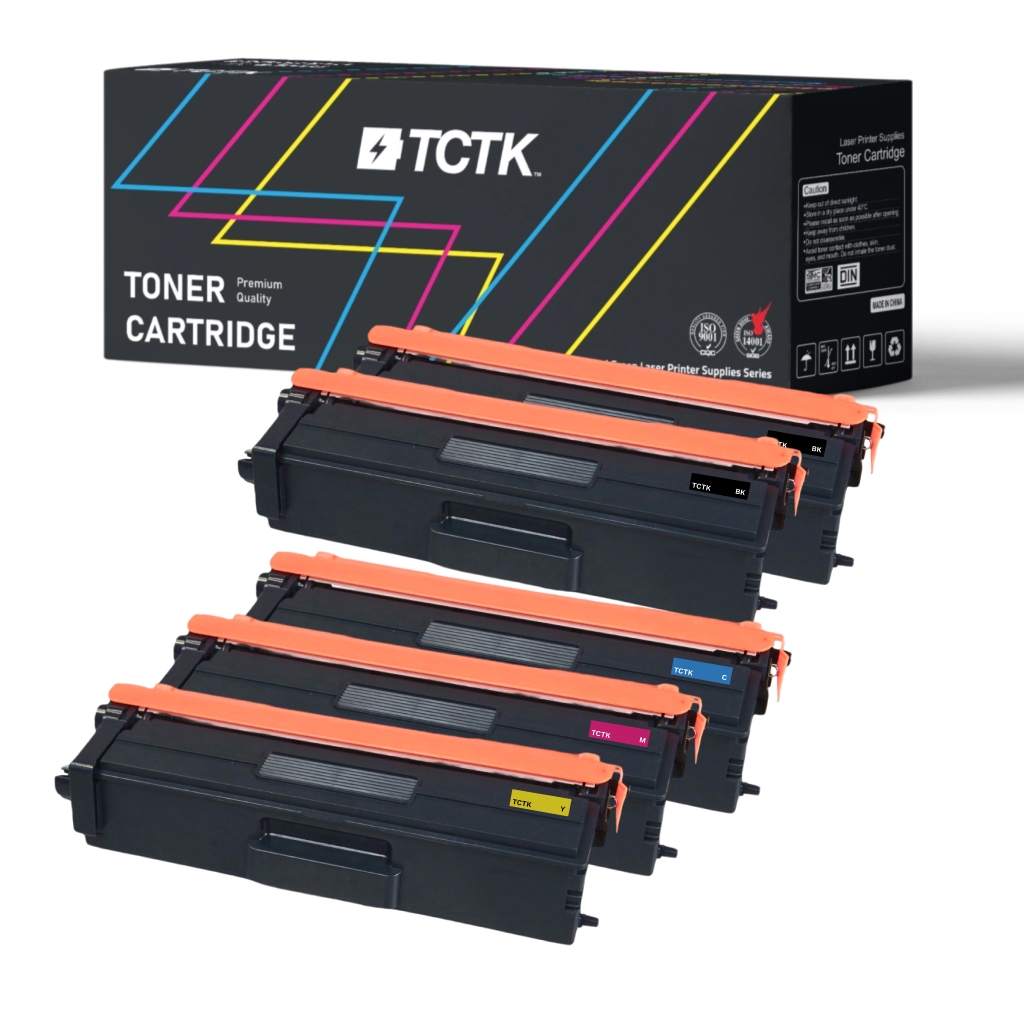 Multipack (4) Toner Colori multipli Compatibile con Brother DCP, HL-L, MFC - Sostituisce TN-413 (TN413C) / TN-423 (TN423C) / TN-433 (TN433C) / TN-443 (TN443C) / TN-493 (TN493C)